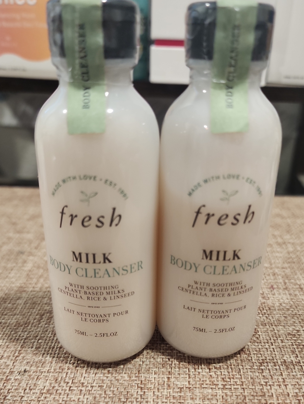 fresh Milk Body Cleanser Bottles - White